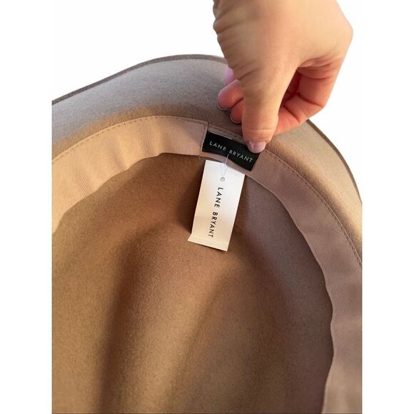 Lane Bryant Fedora Hat Wool Tan One Size